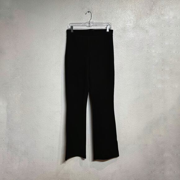 Sanctuary Black Ribbed Wide Leg Pants Sz L - Picture 2 of 12